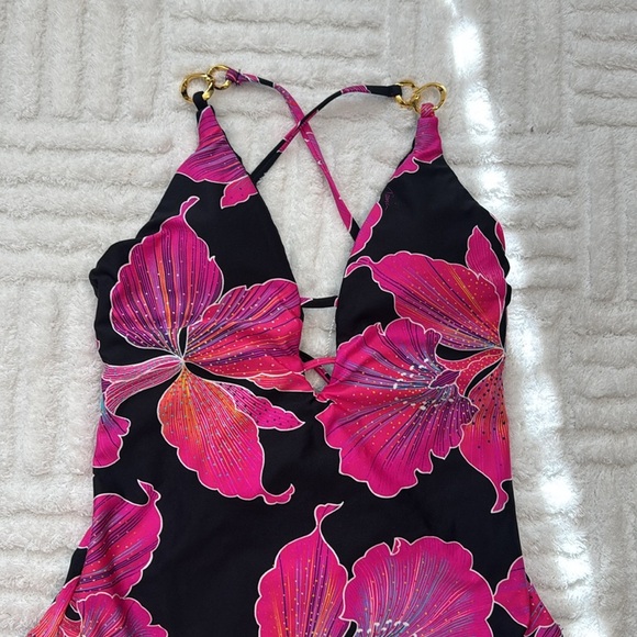 Trina Turk Women's Fleury Strappy-Back One-Piece Swimsuit - Picture 4 of 8